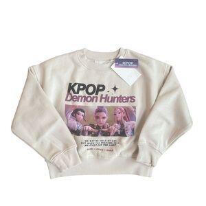 Zara Cream KPOP Demon Hunters Crewneck Sweater
